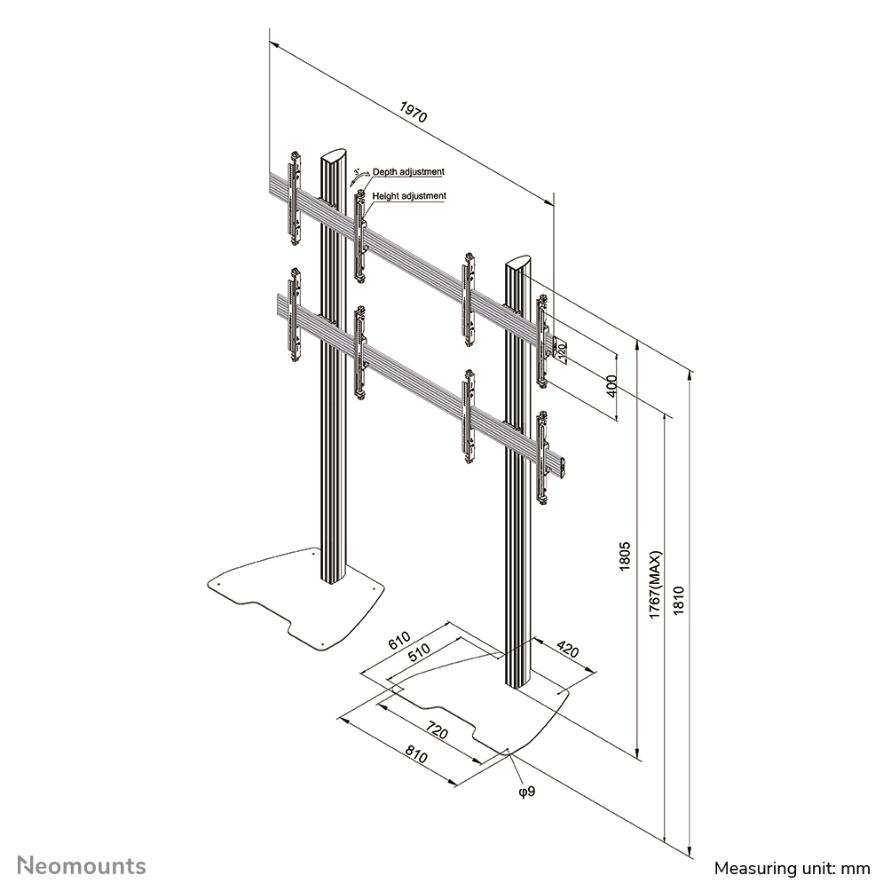 Neomounts Pro video wall floor stand